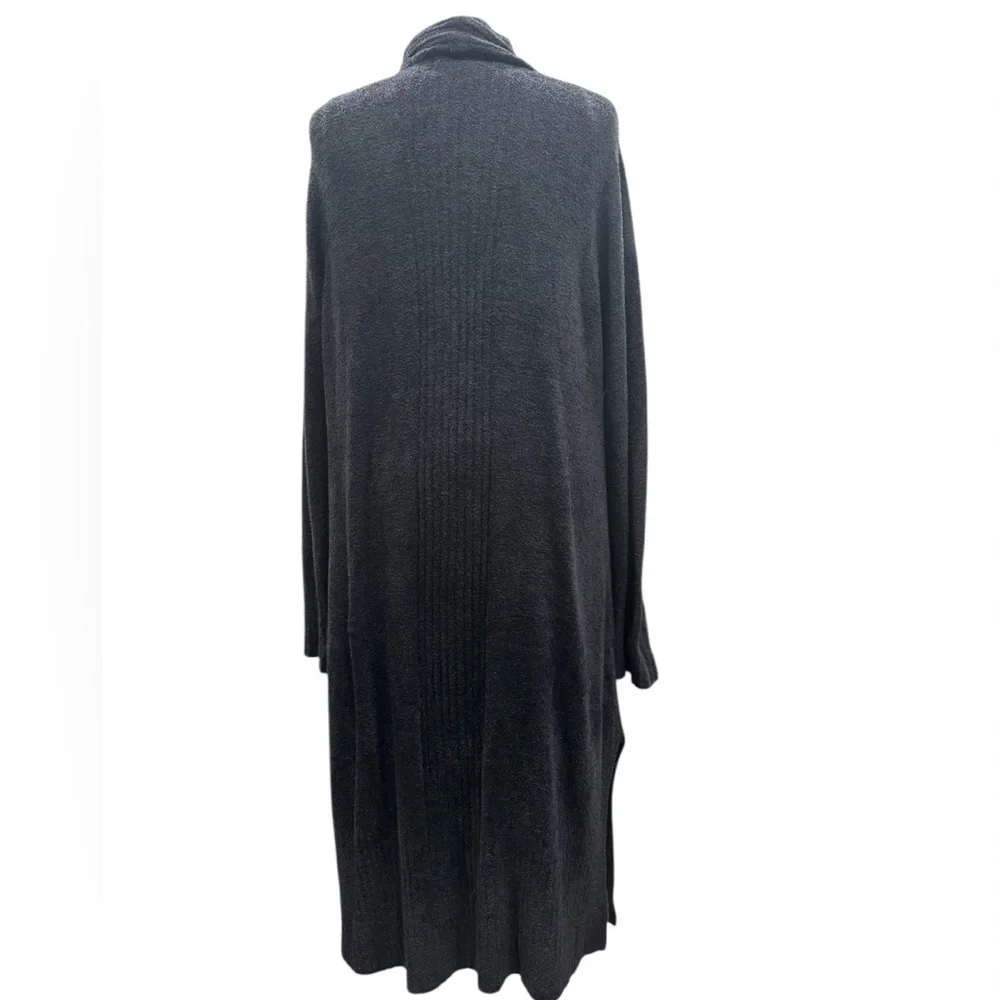 Barefoot Dreams Black Montecito Cozychic Lite Long Cardigan | Size 2X - Picture 6 of 12